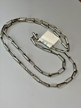 Native American 925 Sterling Silver Paperclip Link Chain